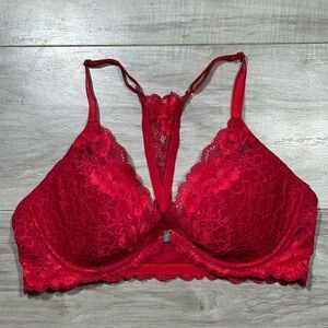 ADORE ME Red Lace Front Closure Underwire Racerback Bra 36C